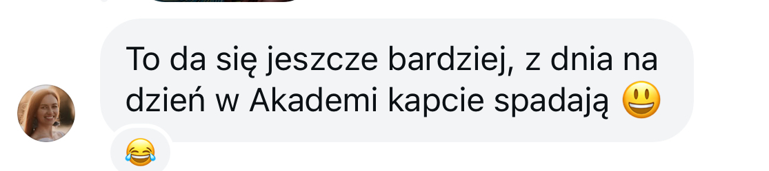 Wiadomość: z dnia na dzień w Akademii kapcie spadają