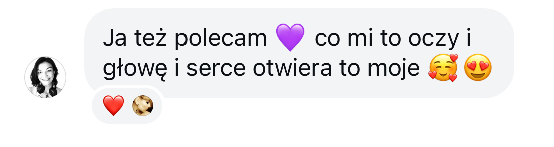 Komentarz: ja też polecam, otwiera mi to oczy, głowę i serce